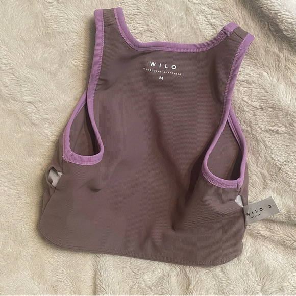 ANTHROPOLOGIE - WILO, Racer bra Sports bra in Mauve & lavender, size Medium - Picture 9 of 11